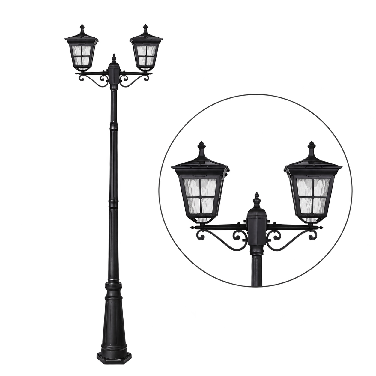 Kemeco ST4311AB Double-Head Solar Lamp Post