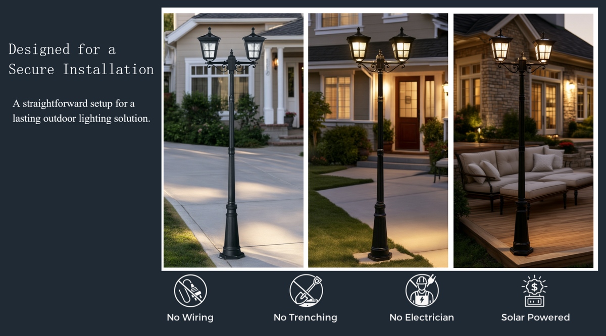Kemeco solar light installation guide
